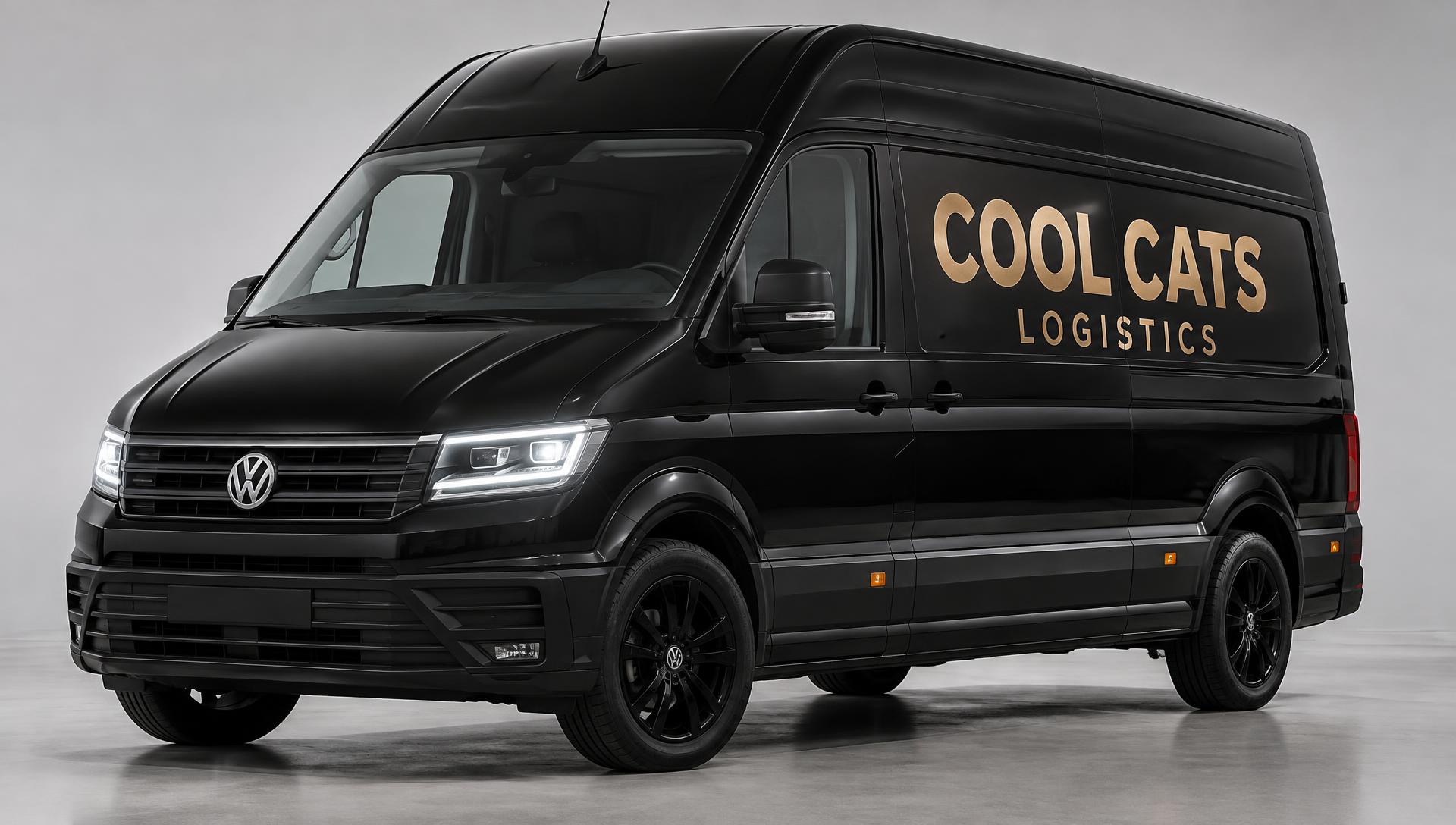 VW Crafter Frigo — front view in Cool Cats livery